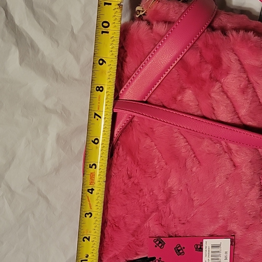 Juicy Couture Vibrant Pink Plush Shoulder Bag - Picture 2 of 6